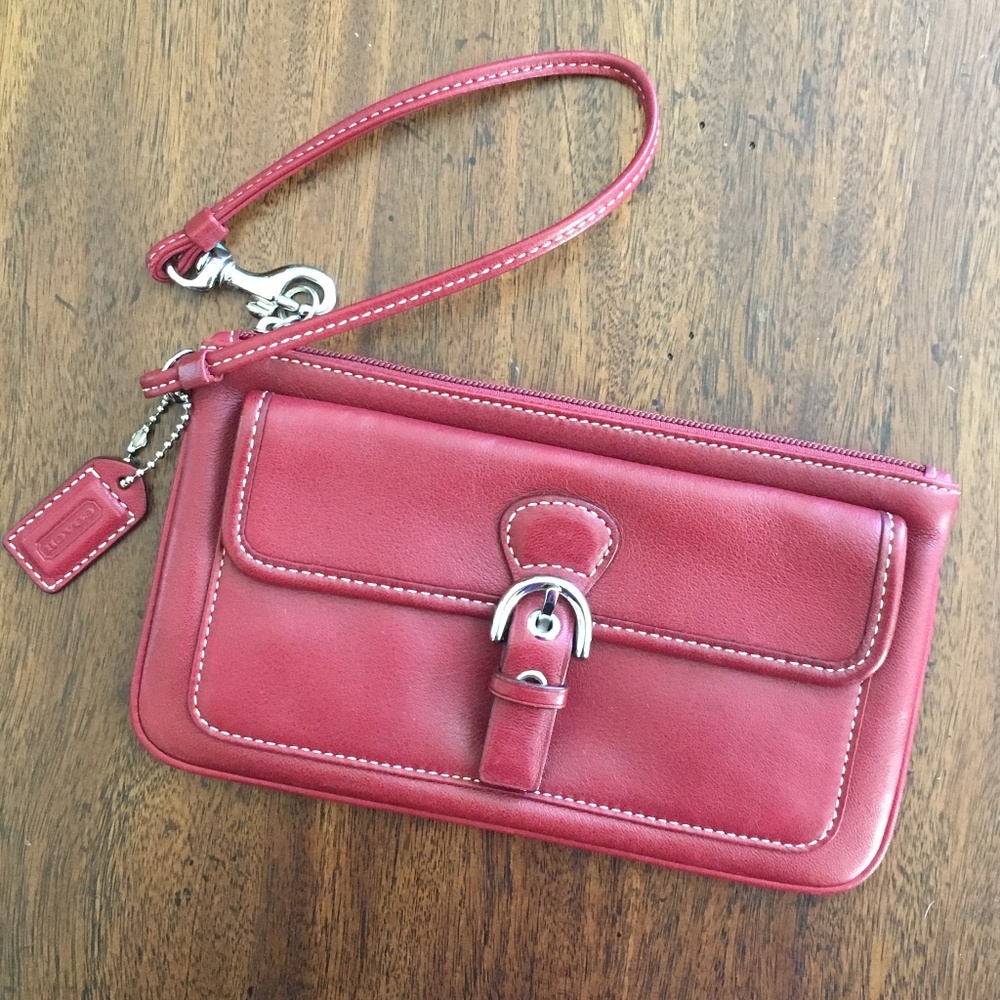 New Leather Coach Wristlet